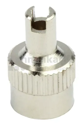 Schlüsselventilkappe, Messing Vernickelt